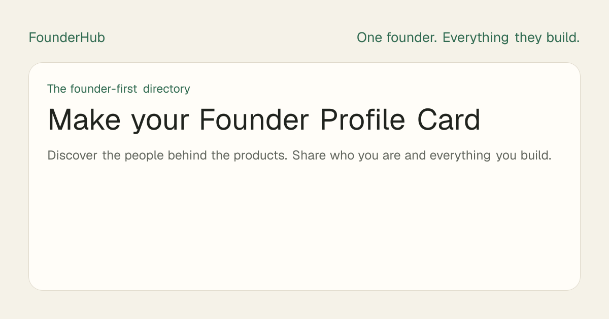 founderhub.dev image